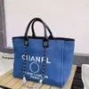 Marca de moda de lujo bordado bolsos de playa Ch diseñador mujer lona bolsos de noche clásico femenino gran compra gran capacidad señoras bolso 6w8g