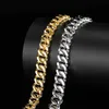 Cadenas Hip Hop Claw Setting CZ Stone Bling Out 12mm Square Cuban Miami Link Collar de cadena para hombres Rapper Jewelry Drop ChainsChains