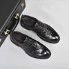 Nxy Dress Shoes 2022 Autumn Men S Crocodile Business أحذية غير رسمية على سميك طبقة أعلى طبقة البقر البازلاء الرجال 220804