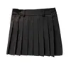 summer new black pleated skirt versatile college princess high waist