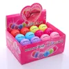 24pcs Cute Round Ball Lip Balm 3D Fruit Flavor Lip Smacker Natural Moisturizing Lips Care Lipstick 6 colors