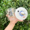 スターバックスクリスマスカーニバル冷たいガラスクリエイティブハンドドリルカップシンプルな印刷コールドドリンクカップ飲み出しカップ