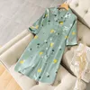 Kvinnors sömnkläder Kvinnors stora storlek 3XL Kvinnor Sleep Shirt Loose Robe Nightdress Nightrown 2022 Nightwear Home Dressing Gown