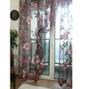 Gardin draperier lila pion blommor tyll i ren gardiner för vardagsrummet sovrummet kök skugga fönster behandling persienner