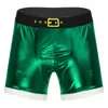 Unterhosen Herren Metallic Shiny Dessous Open BuBoxershorts Bulge Pouch Erotische Boxershorts Flanellbesatz Unterwäsche WeihnachtsgeschenkUnderpa