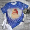 Heren t shirts heren t-shirts blouse short printing mouw dames t-shirt en top fashion kerst digitale 3d mannen gestreept shirt