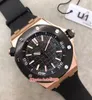 5 colors U1F Men Sport watches 15703ST.OO.A002CA.01 15703 Rose Gold Stainless Rubber Bands Strap transparent back Automatic mechanical mens watch wristwatches