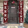 Décoration de porte de noël 2023, bannière de joyeux décor pour la maison, ornement suspendu, cadeau de bonne année, 220813