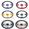 Universal 13 inches Hot Carbon Fiber Leather modification Racing Sports Car Steering Wheels with Horn Button PU Drifting Sport Accessories Steering Wheel 7 colors