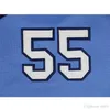 Xflsp Kenny Powers #55 Myrtle Beach Mermen Maillot de Baseball Bleu