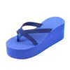 Zapatillas de tacones altos Zapatos de verano para mujeres 2022 Casual Cómodo Simple Color Sólido Sandalias Plataforma Flip Flops Y220421