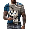 Moda casual 3D Impresso Short -shortsLeeved Irregular Graffiti Mens Tshirts Round Pesh Neck Tops soltos Tees Men roupas 6xl 220607
