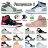 Mens Womens Jumpman 1 1s 디자이너 농구화 높은 OG Dark Mocha 자란 특허 형제단 NRG Igloo Mid Dutch Green Pink Sports Sneakers