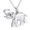 Lovely White Elephant Necklace Stainless Steel Cremation Jewelry Memorial HumanPet Ashes Urn Pendant Women Men Kids Unisex Fashio3259870