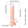 Fredorch 21cm Long 3.8cm Diameter Standard Dildo for sexy Machine Vac-u-Lock Lifelike Adult Toy Penis Female Masturbation