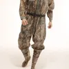 Vestes de chasse épaississez des pantalons imperméables du corps entier de la pêche à la pêche à l'usure avec des bottes camouflage hommes femmes pataugeant pantalon hw067Hunti