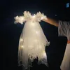 Украшение вечеринки Женщины Girl Light светодиодная вуаль в завесу головную повязку бахновые перопе