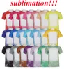 Vente en gros !!! Chemises blanchies par sublimation chemise de transfert de chaleur vierge T-shirts en polyester US Hommes Femmes Articles de fête