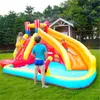 Inflatable Water Slide Backyard Water Park with Climbing Wall Splash Pool Summer Outdoor Fun Toys For Kids EX287379AAL