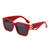 Gafas De Sol De moda tendencia Vintage cuadrado hombres mujeres letra B diseño De marca hombres señoras verano playa UV400 gafas De Sol tonos