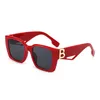 Sunglasses Fashion Trend Vintage Square Men Women Letter B Brand Design Male Ladies Summer Beach UV400 Sun Glasses De Sol ShadesBQSV