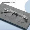 Merrys Design Men Alloy Glasses Frame Moda Male Praça Ultralight Eye Myopia Prescription óculos S2001 W220423