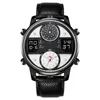 Multifunction mens watch Quartz Digital Display Date Waterproof Stainless Steel Watch Montre de Luxe