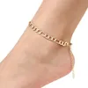 Antelss Fasion Punk Canle Braclets Gold Color for Women Rhinestone Summer Beach on the Leg Association Cheville Foot Jewellery2485110358