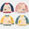 Children Autumn Fleece Jacket Long Sleeve Button Outwear Casual Cardigan Fashion Kids Jackets Boys Girls Sweatshirt Clothing Thin Style