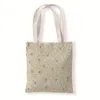 Сумки для хранения женщин многоразовая сумка для торговых точек Eco цветочная сумочка пляж Большой мощность повседневная холст плечо цветочный принцип