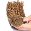 Blonde Kinky Curly Hair Bundles 27 Brown Remy Hair 34 Kinky Curl Human Hair Extensions Brazilian Blonde Weaving3819031