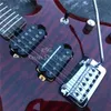 透明な赤い音楽男JP6エレキギタートップクオリティJohn Petrucci Signature MusicMan 6文字列カスタムGuitarra Bolt