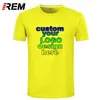 REM Custom Printed Personalized T-Shirts designer mens t shirt Advertising brand white tshirt short-sleeve blank tees 220609