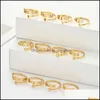 Bandringar smycken justerbart hjärta rostfritt stål 12 konstellationer brev ring för kvinna som öppnar bröllop zodiakfinger födelsedagspresent