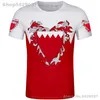 Bahrain T-skjorta gratis skräddarsydd namnnummer Print PO Red Bhr Country T-shirt BH Bahrain Diy Arab Arabic Nation Flagkläder 220702