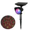 LED Solar Lawn Lamp Outdoor Waterproof Rotatable RGB Projector Light 2400mAh Garden Landscape Lighting