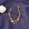 Designer-Mode, hochwertige Charm-Armbänder, Doppelschicht, acht Party-CAI-Titanstahl-Armbänder aus 18 Karat Gold für Frauen, Geschenkliebhaber, Schmuck