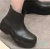 Designer mode kvinna ankel regn stövlar gummi boot non-slip vatten skor