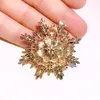 Diseñador Mujeres Broche de perlas Copo de nieve Traje Broches para mujer Zircon Lady Flower Pins Vintage Elegante Lujo Vestido de novia Prendedores Botón Pin Bufanda de moda Hebilla