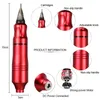 Tattoo Machine Kits Complete Supply Supply Pen rotativa com agulhas de cartucho Maquiagem permanente para arte corporal 220921