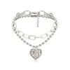 Chokers IngeSight.Z 2Pcs/Set Love Heart Letter IGIRL Pendant Necklace Multi Layered Bead Chain Choker Necklaces Collar For Women JewelryChok