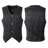 Men's Vests Suit Vest Black Renaissance Cosplay Medieval Pirate Waistcoat Vintage Vicotiran Steampunk For Gothic Dress 2022 Kare22