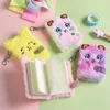 Cute Cat Plush Notebook For Girls Party Favor Kawaii Pendant Keychain Furry Cats Notebook Daily Planner Journal Book Note Pad Stationery