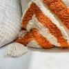 Cojín / almohada decorativa Bohemia Pasión Naranja Funda de cojín para sofá Caja decorativa al aire libre Marruecos Geométrico Tufting Sofá Silla Cama Co