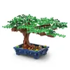 MOC Mini Bonsai Tree Bouwstenen Groene Bush Bloemgras Modeltafeltafel Home Decoratie Ornament Diy Assembly Toys T220719