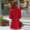 Dameswol Blends Engeland Style Dames Winter Blend Coat Solid en Jacket Stand Outerwearwomen's