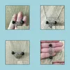 Pendant Necklaces Pendants Jewelry Fashion Sier Plated Flower Lava Stone Necklace Volcanic Rock Aromatherapy Essential O Dhcni