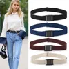 Belts Colors Fashion For Men Women Stretch Belt Elastic Adjustable Strap With Flat Buckle Jeans Pants CinturonesBeltsBelts