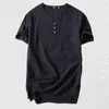 Men's T-Shirts Men's V Neck T Shirts Male Solid Color Short Sleeves Casual Cotton Linen Tshirt Tops M-7XL Homme Mujer X27Men's