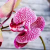 6 teste Falso 3D Phalaenopsis Fiore Bianco Seta Orchidea Decorazione natalizia per Capodanno Casa Vasi Matrimonio Piante artificiali Fiori